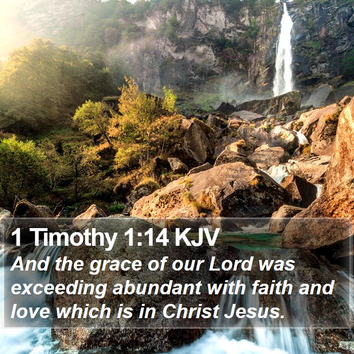 1 Timothy 114 KJV And the grace of our Lord was