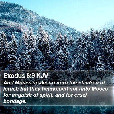 Exodus 6:9 KJV Bible Verse Image
