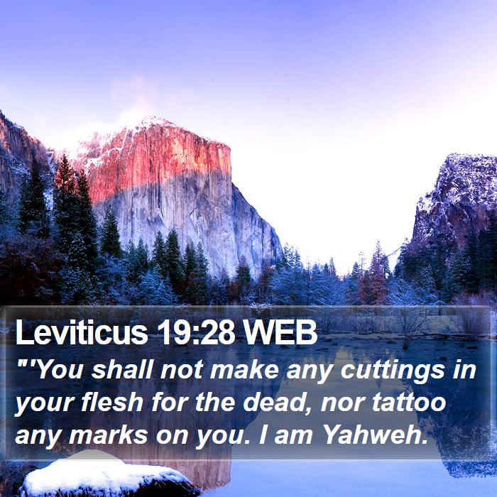 Leviticus 19:28 WEB - 