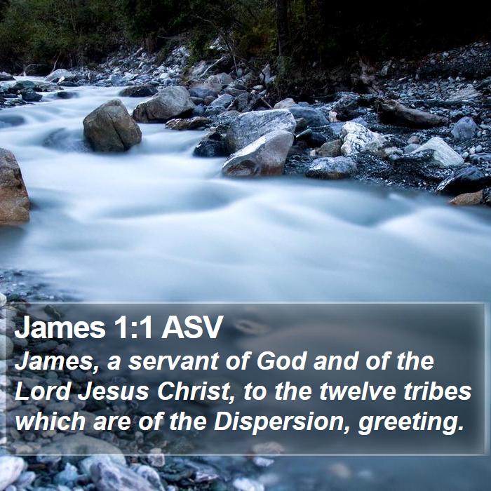 James 1:1 ASV - James, a servant of God and of the Lord Jesus - Bible Verse Picture