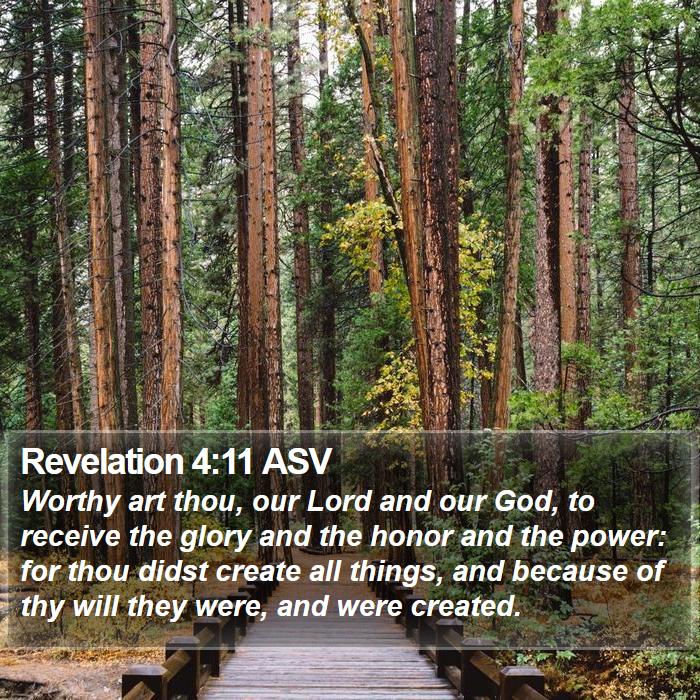 Revelation 4:11 ASV - Worthy art thou, our Lord and our God, to receive - Bible Verse Picture