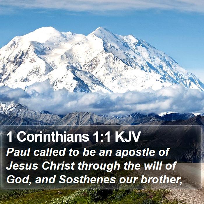 1 Corinthians 1:1 KJV - Paul called to be an apostle of Jesus Christ - Bible Verse Picture