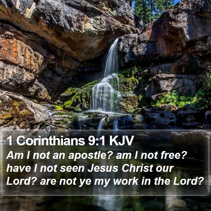 1 Corinthians 9:1 KJV - Am I not an apostle? am I not free? have I not - Bible Verse Picture