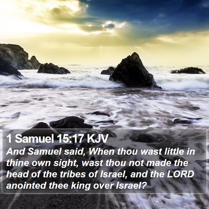 1 Samuel 15:17 KJV - And Samuel said, When thou wast little in thine - Bible Verse Picture