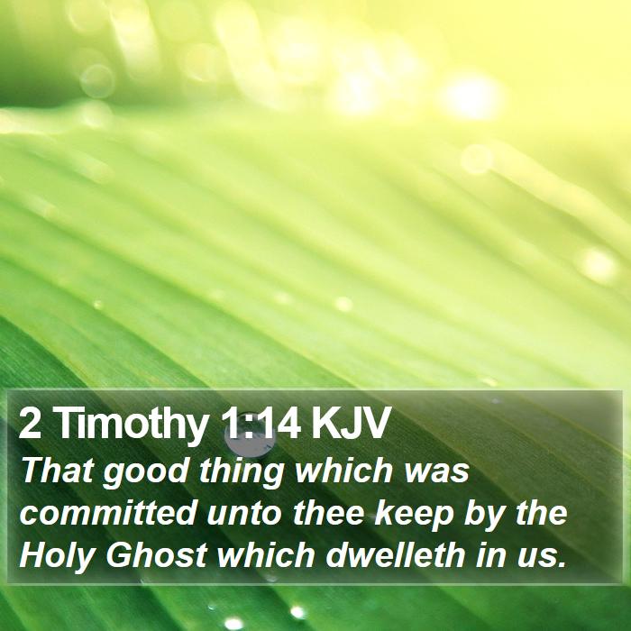 2 Timothy 1:14 KJV - That good thing which was committed unto thee - Bible Verse Picture