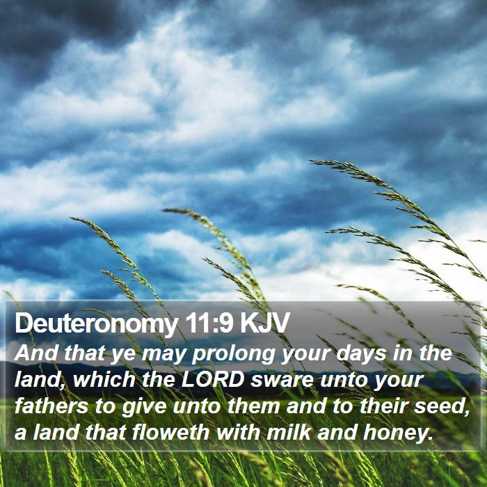 Deuteronomy 11:9 KJV - And that ye may prolong your days in the land, - Bible Verse Picture