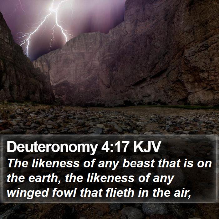 Deuteronomy 4:17 KJV - The likeness of any beast that is on the earth, - Bible Verse Picture