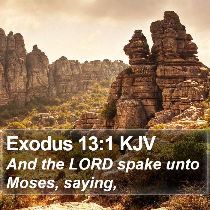 Exodus 13:1 KJV - And the LORD spake unto Moses, - Bible Verse Picture