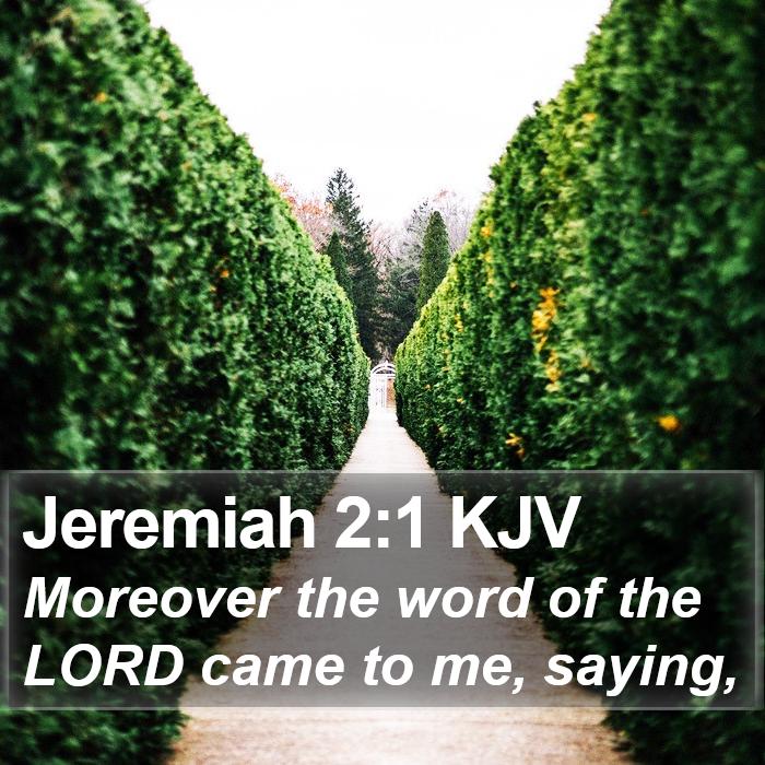 Jeremiah 2:1 KJV - Moreover the word of the LORD came to me, - Bible Verse Picture