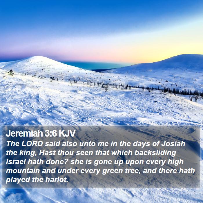Jeremiah 3:6 KJV - The LORD said also unto me in the days of Josiah - Bible Verse Picture