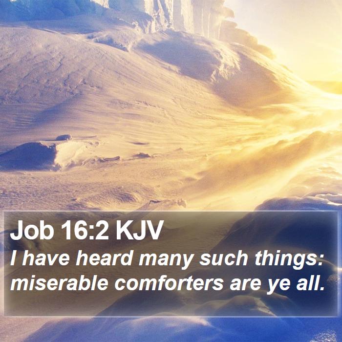 Job 16:2 KJV - I have heard many such things: miserable