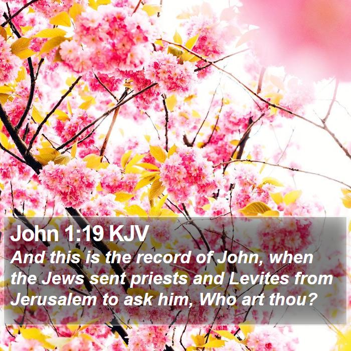 John 1:19 KJV - And this is the record of John, when the Jews - Bible Verse Picture