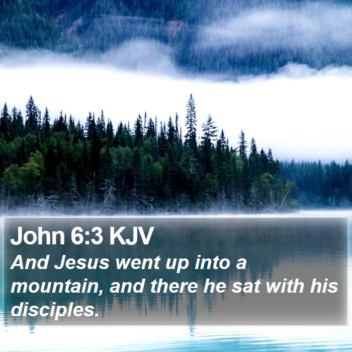 John 6:3 KJV - And Jesus went up into a mountain, and there he - Bible Verse Picture