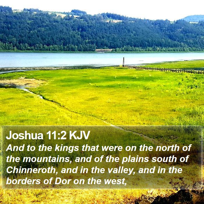 Joshua 11:2 KJV - And to the kings that were on the north of the - Bible Verse Picture