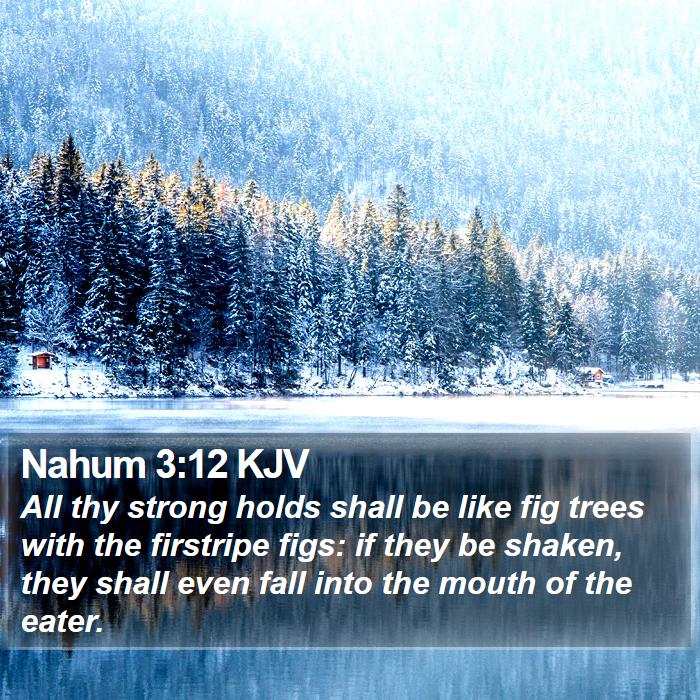 Nahum 3:12 KJV - All thy strong holds shall be like fig trees with - Bible Verse Picture