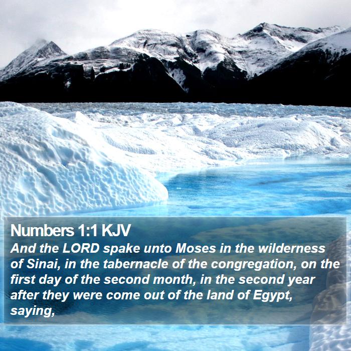 Numbers 1:1 KJV - And the LORD spake unto Moses in the wilderness - Bible Verse Picture