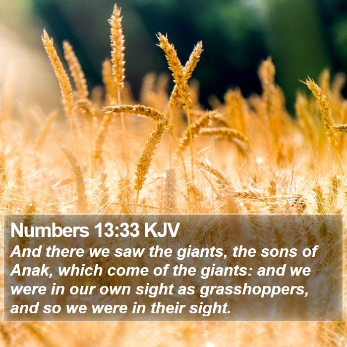 Numbers 13:33 KJV - And there we saw the giants, the sons of Anak,