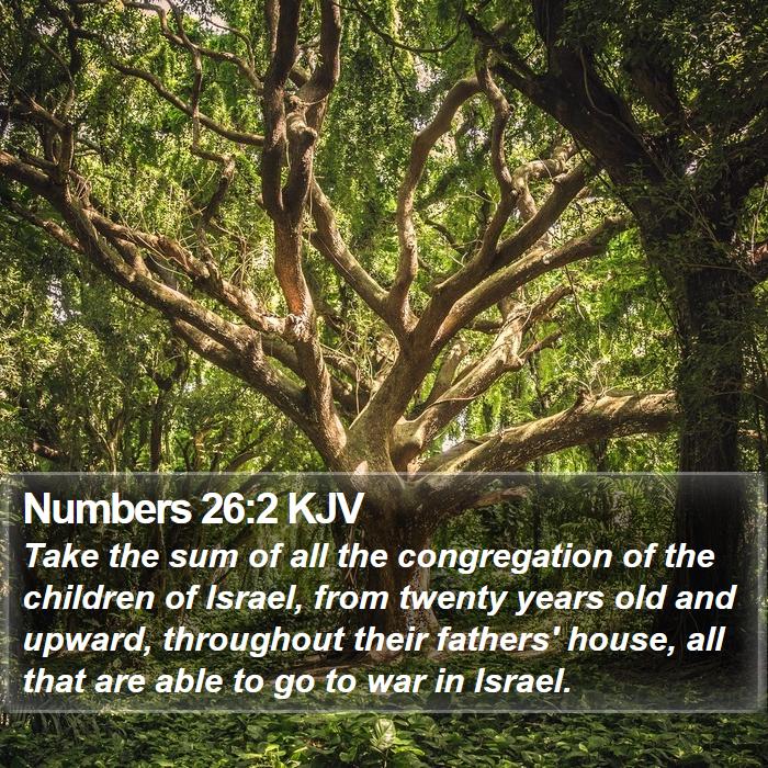 Numbers 26:2 KJV - Take the sum of all the congregation of the - Bible Verse Picture