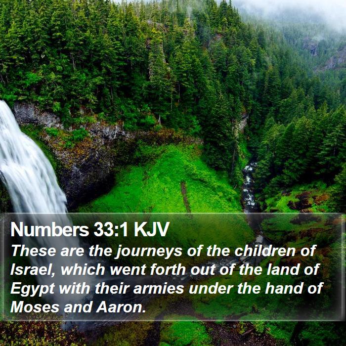 Numbers 33:1 KJV - These are the journeys of the children of Israel, - Bible Verse Picture