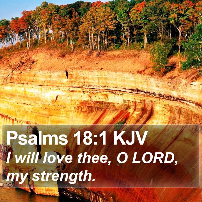 Psalms 18:1 KJV - I will love thee, O LORD, my - Bible Verse Picture