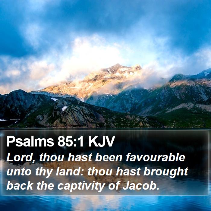 Psalms 85:1 KJV - Lord, thou hast been favourable unto thy land: - Bible Verse Picture