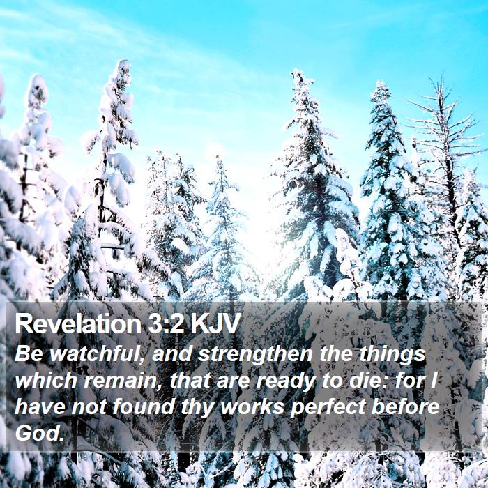 Revelation 3:2 KJV - Be watchful, and strengthen the things which - Bible Verse Picture
