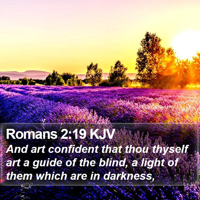 Romans 2:19 KJV - And art confident that thou thyself art a guide - Bible Verse Picture
