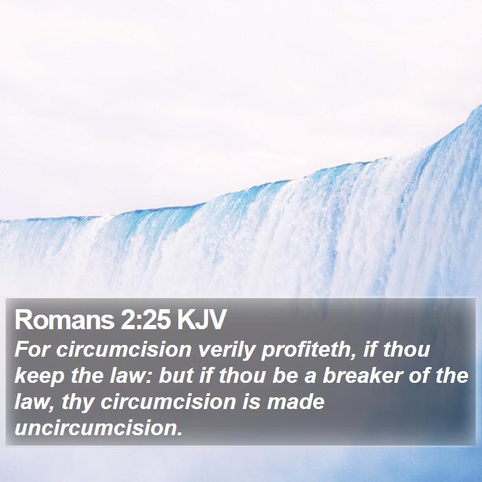 Romans 2:25 KJV - For circumcision verily profiteth, if thou keep - Bible Verse Picture