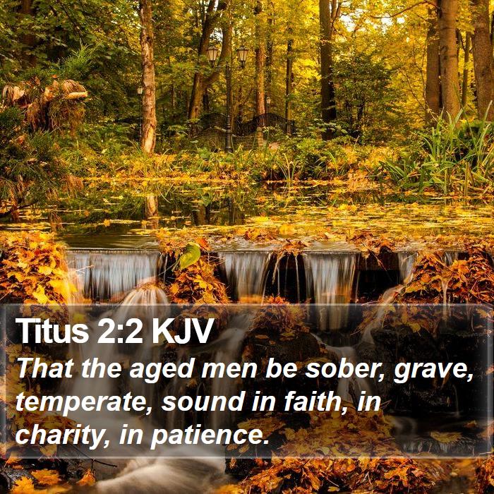 Titus 2:2 KJV - That the aged men be sober, grave, temperate, - Bible Verse Picture