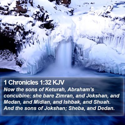 1 Chronicles 1:32 KJV Bible Verse Image