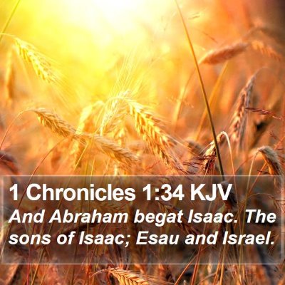 1 Chronicles 1:34 KJV Bible Verse Image