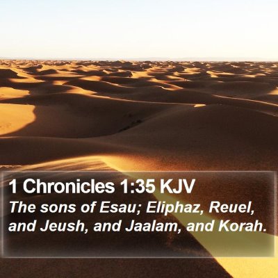 1 Chronicles 1:35 KJV Bible Verse Image