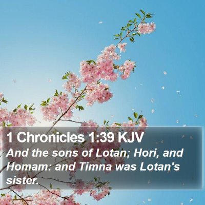 1 Chronicles 1:39 KJV Bible Verse Image