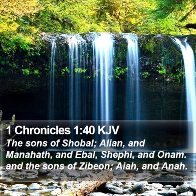 1 Chronicles 1:40 KJV Bible Verse Image
