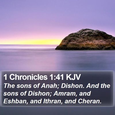 1 Chronicles 1:41 KJV Bible Verse Image