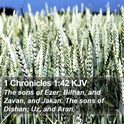 1 Chronicles 1:42 KJV Bible Verse Image
