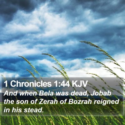 1 Chronicles 1:44 KJV Bible Verse Image