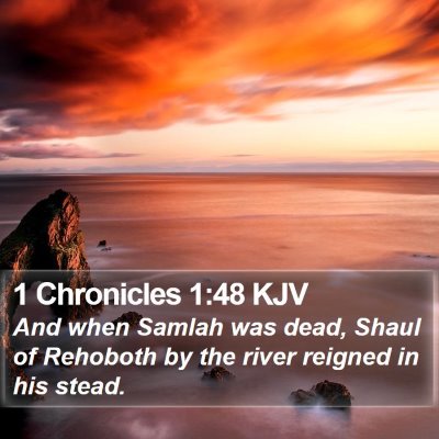 1 Chronicles 1:48 KJV Bible Verse Image