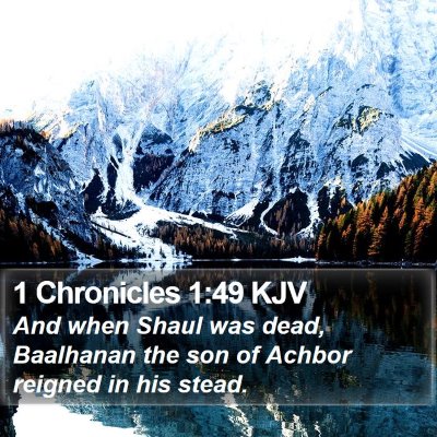 1 Chronicles 1:49 KJV Bible Verse Image