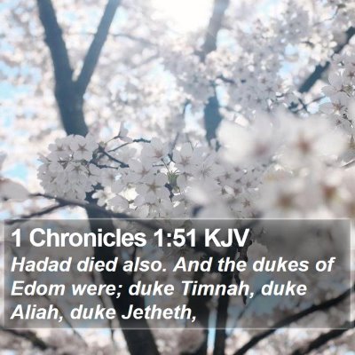 1 Chronicles 1:51 KJV Bible Verse Image