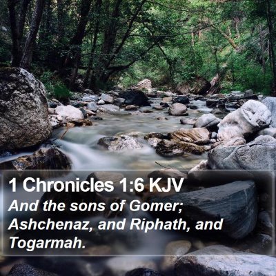 1 Chronicles 1:6 KJV Bible Verse Image