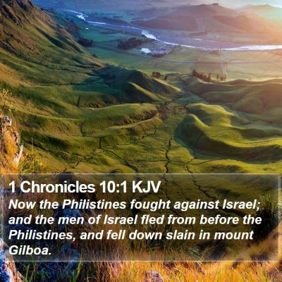 1 Chronicles 10:1 KJV Bible Verse Image