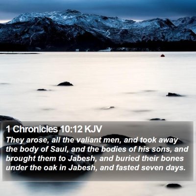 1 Chronicles 10:12 KJV Bible Verse Image