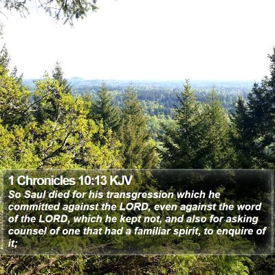 1 Chronicles 10:13 KJV Bible Verse Image