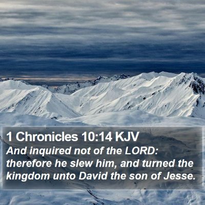 1 Chronicles 10:14 KJV Bible Verse Image