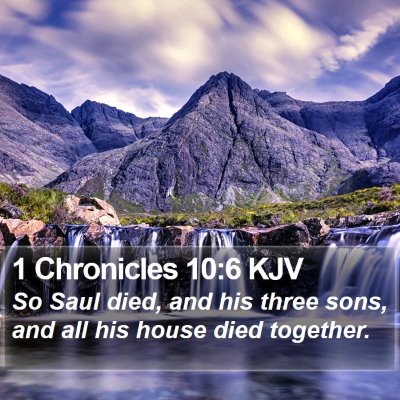 1 Chronicles 10:6 KJV Bible Verse Image