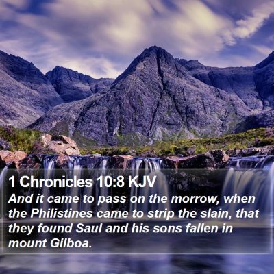 1 Chronicles 10:8 KJV Bible Verse Image