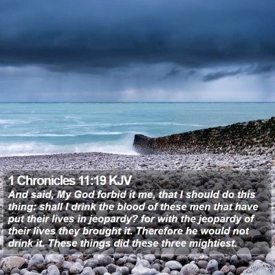 1 Chronicles 11:19 KJV Bible Verse Image
