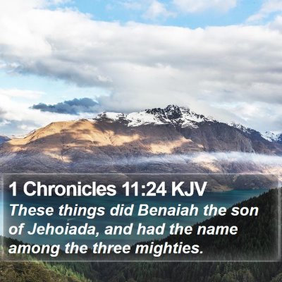 1 Chronicles 11:24 KJV Bible Verse Image