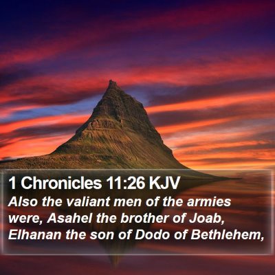 1 Chronicles 11:26 KJV Bible Verse Image